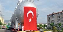 Dev kazan için 264 tekerlekli araç